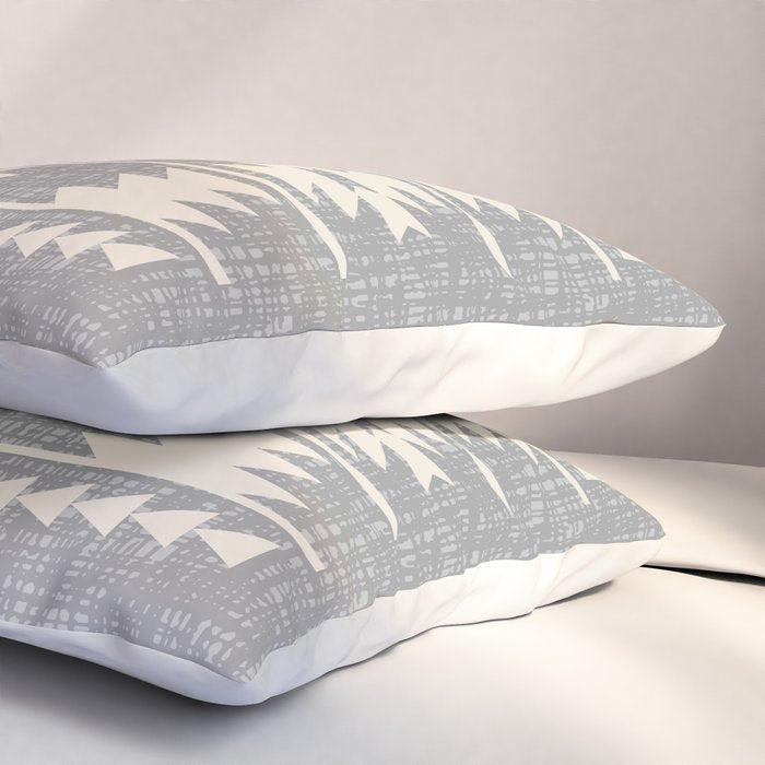 Southwestern Pattern 131 Gray and Beige Pillow Sham Gallery Image 3