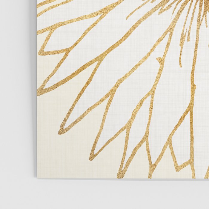 Gold Sunflower Drawing Poster Gallery Image 3