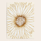 Gold Sunflower Drawing Poster Gallery Image 4