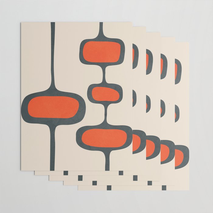 Mid-Century Modern Abstract Art 27 Wrapping Paper Gallery Image 3