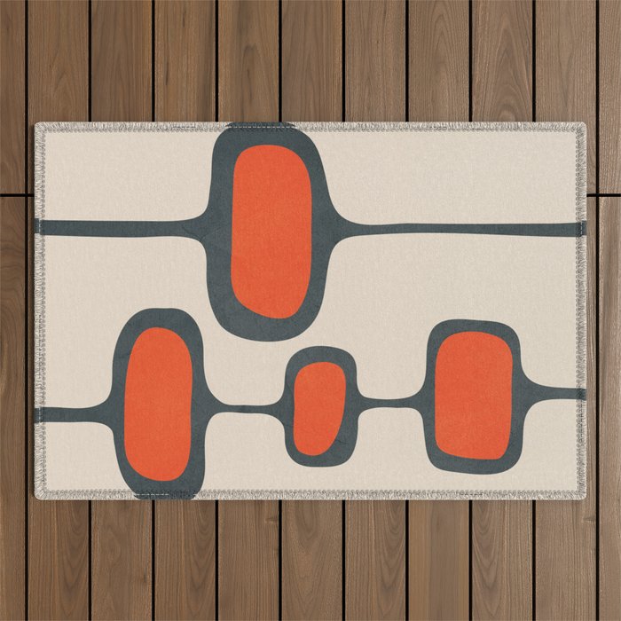 Mid-Century Modern Abstract Art 27 Outdoor Rug Gallery Image 1