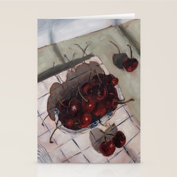 cherries on a two towel no. 2 Stationery Card Gallery Image 2