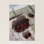 cherries on a two towel no. 2 Stationery Card Gallery Image 2
