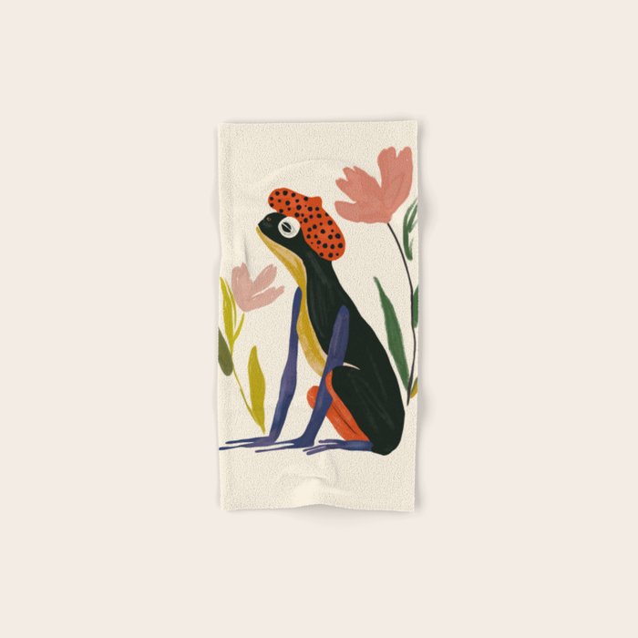 Parisian Frog Bath Towel Gallery Image 1