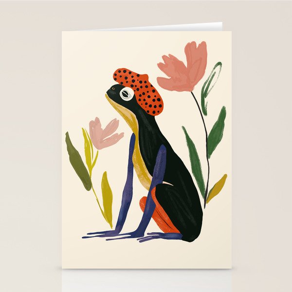 Parisian Frog Stationery Card Gallery Image 1