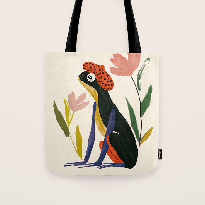 Parisian Frog Tote Bag Gallery Image 1