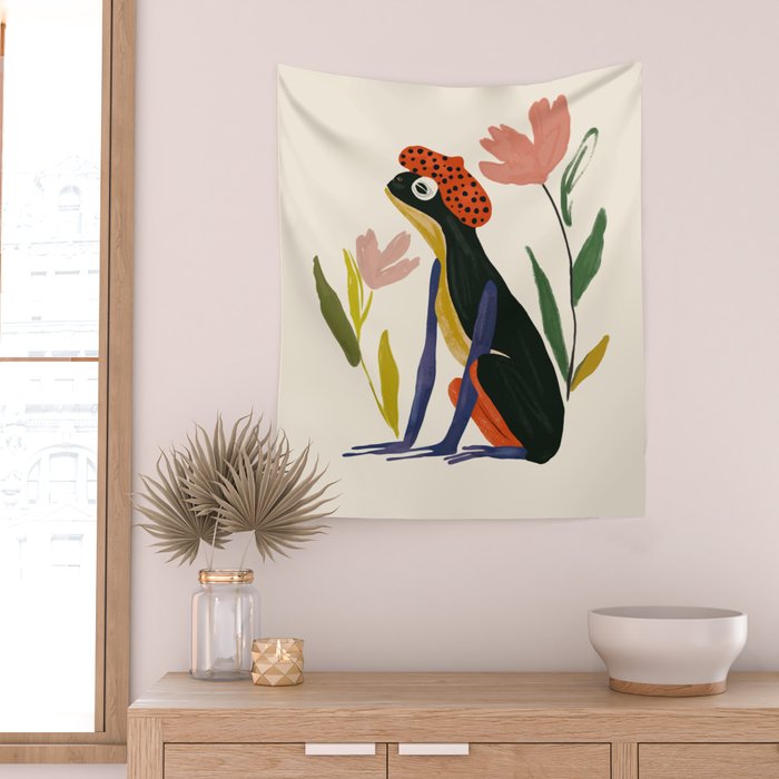 Parisian Frog Wall Tapestry Gallery Image 2