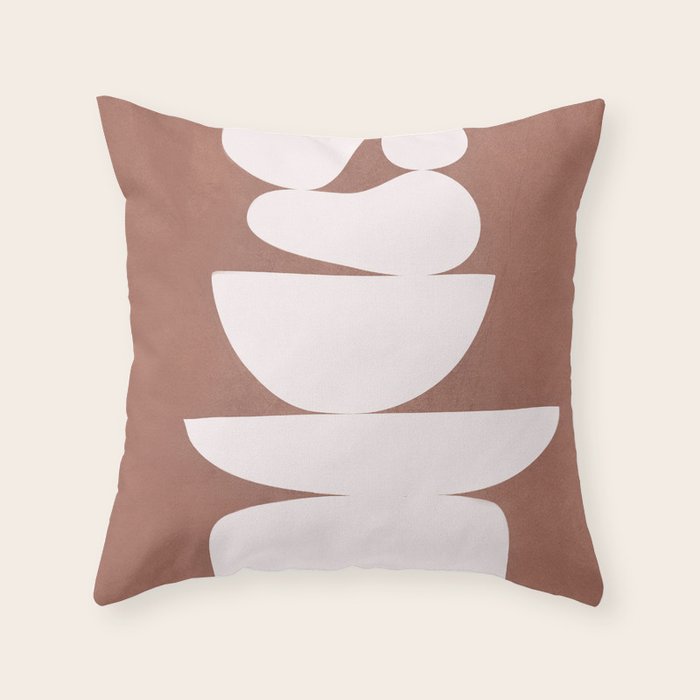 Abstract Balancing Shapes II Throw Pillow Gallery Image 6