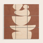 Abstract Balancing Shapes II Wood Wall Art Gallery Image 1