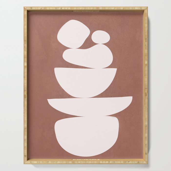 Abstract Balancing Shapes II Serving Tray Gallery Image 1
