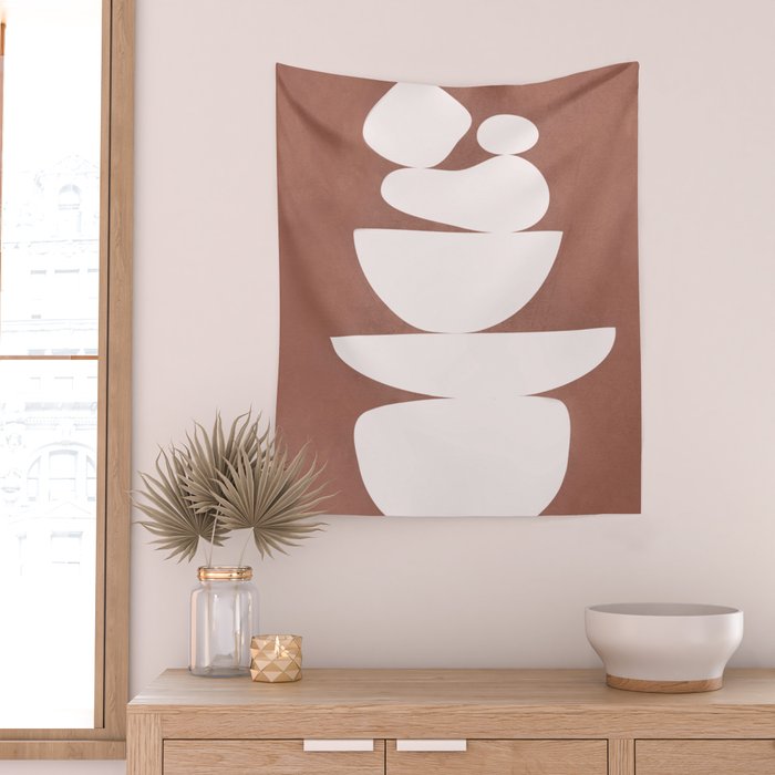 Abstract Balancing Shapes II Wall Tapestry Gallery Image 2