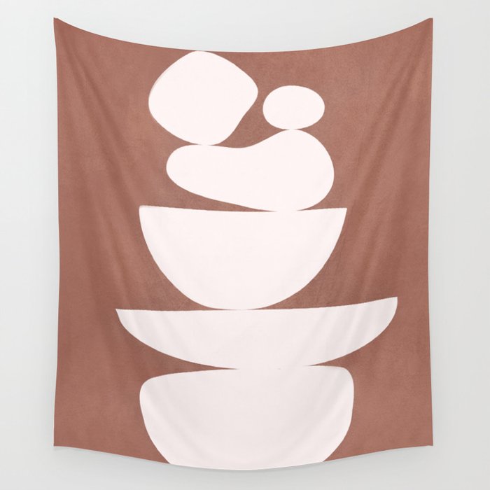 Abstract Balancing Shapes II Wall Tapestry Gallery Image 1