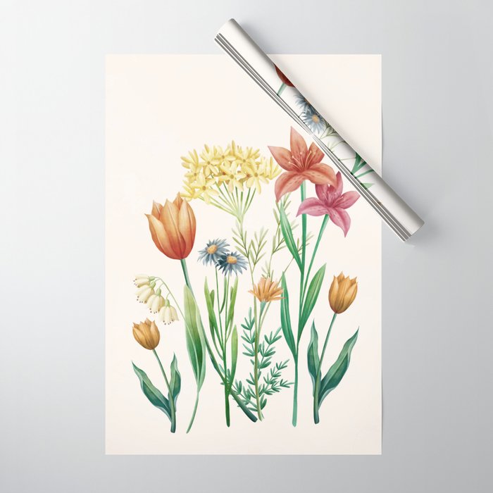 Vibrant Flowers 03 Wrapping Paper Gallery Image 1