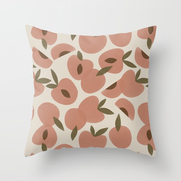 Peach Bowl Throw Pillow Gallery Image 1