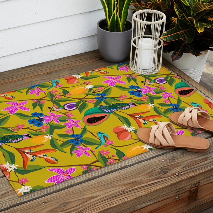 Exotic jungles pattern  Outdoor Rug Gallery Image 2
