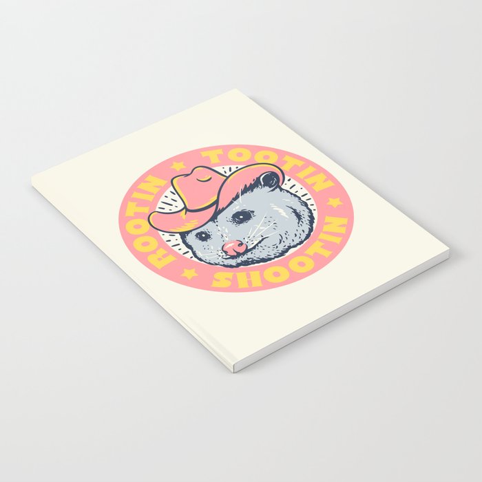 Possum Rootin Tootin Shootin | Pink Notebook Gallery Image 1