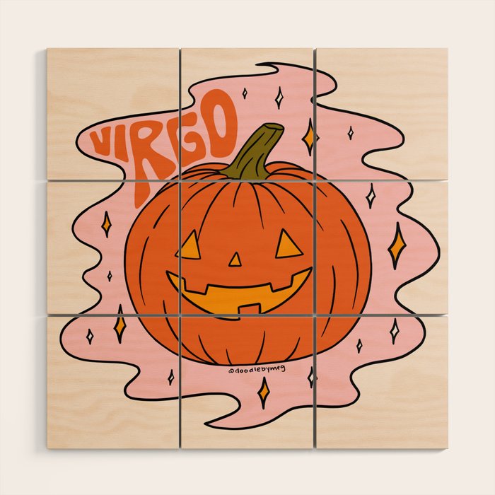 Virgo Jack O Lantern Wood Wall Art Gallery Image 1