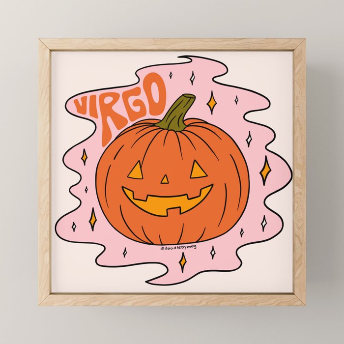 Virgo Jack O Lantern Mini Art Print Gallery Image 1