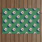 BALLS Football - pattern Outdoor Rug Gallery Image 1
