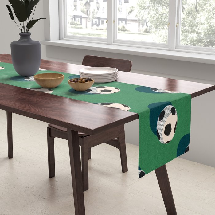 BALLS Football - pattern Table Runner Gallery Image 2