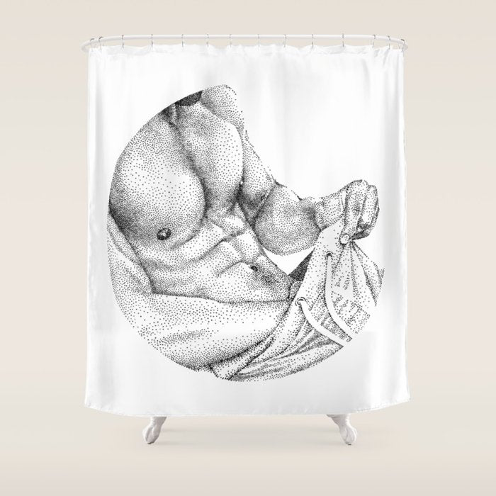 Abraham - NOODDOOD Shower Curtain Gallery Image 1