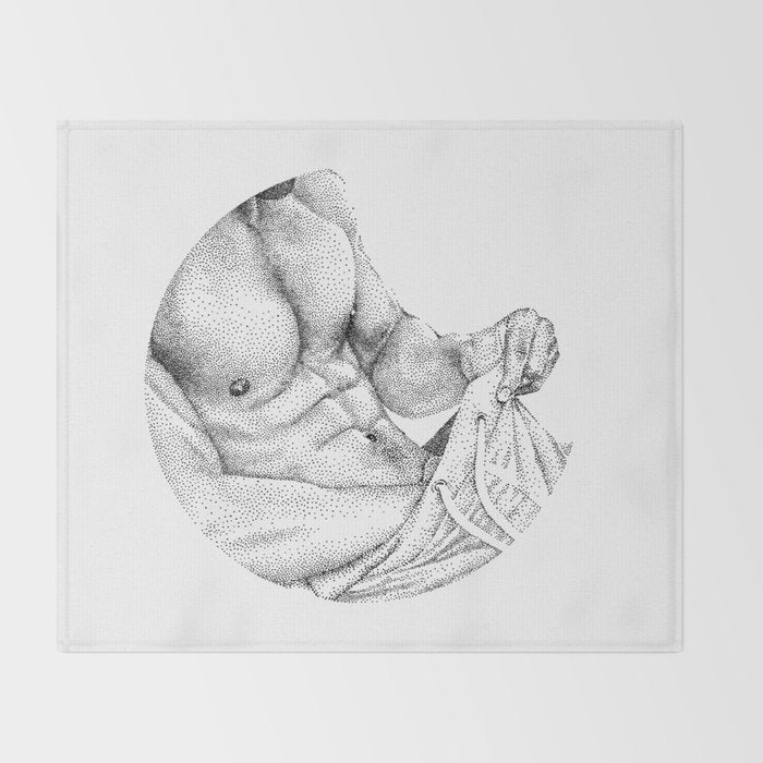 Abraham - NOODDOOD Throw Blanket Gallery Image 2