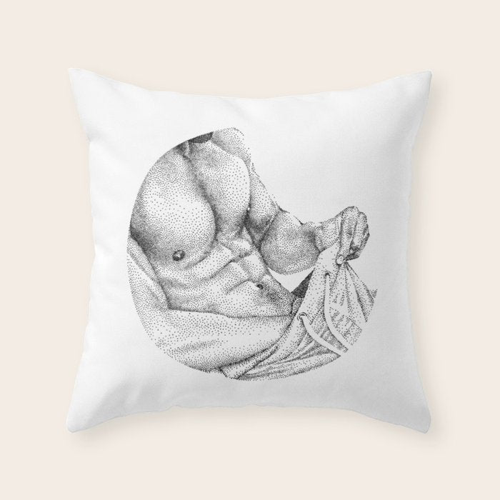 Abraham - NOODDOOD Throw Pillow Gallery Image 1