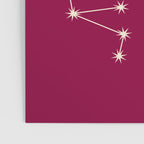 Sagittarius Zodiac Star Constellation Line Art Magenta Pink Poster Gallery Image 3