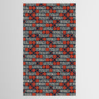 Red & Blue Hand-drawn Pattern #2 Tablecloth Gallery Image 2