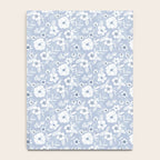 Hand drawn blue and white florals Notebook Gallery Image 4