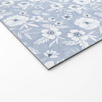 Hand drawn blue and white florals Welcome Mat Gallery Image 2