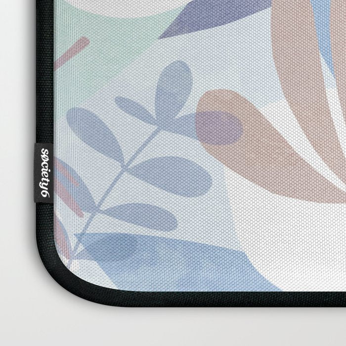 Tropical Boho Jungle Pattern 4 - Blue  Laptop Sleeve Gallery Image 3