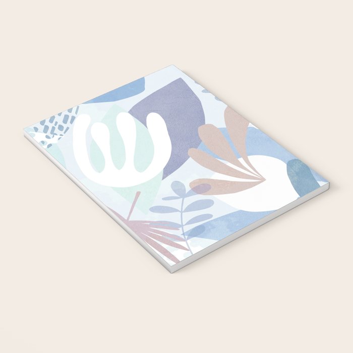 Tropical Boho Jungle Pattern 4 - Blue  Notebook Gallery Image 3