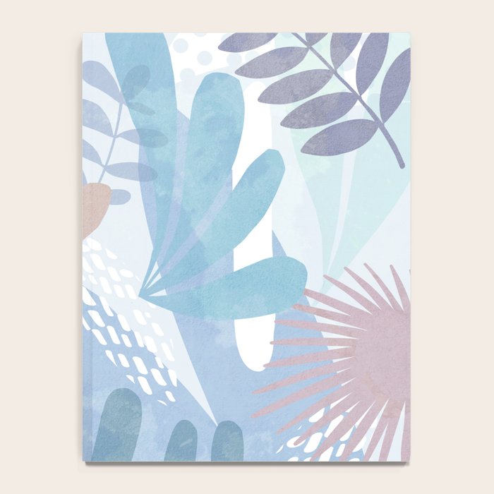 Tropical Boho Jungle Pattern 4 - Blue  Notebook Gallery Image 4