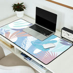 Tropical Boho Jungle Pattern 4 - Blue  Desk Mat Gallery Image 2