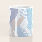 Tropical Boho Jungle Pattern 4 - Blue  Coffee Mug Gallery Image 4