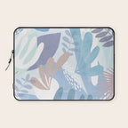 Tropical Boho Jungle Pattern 4 - Blue  Laptop Sleeve Gallery Image 1