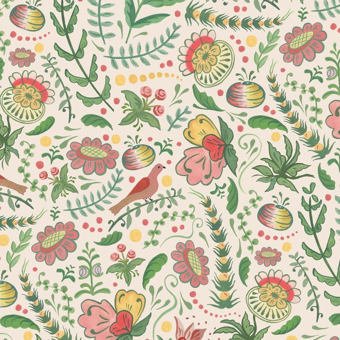 Swedish Floral - Cream Coffee Mug Gallery Image 2