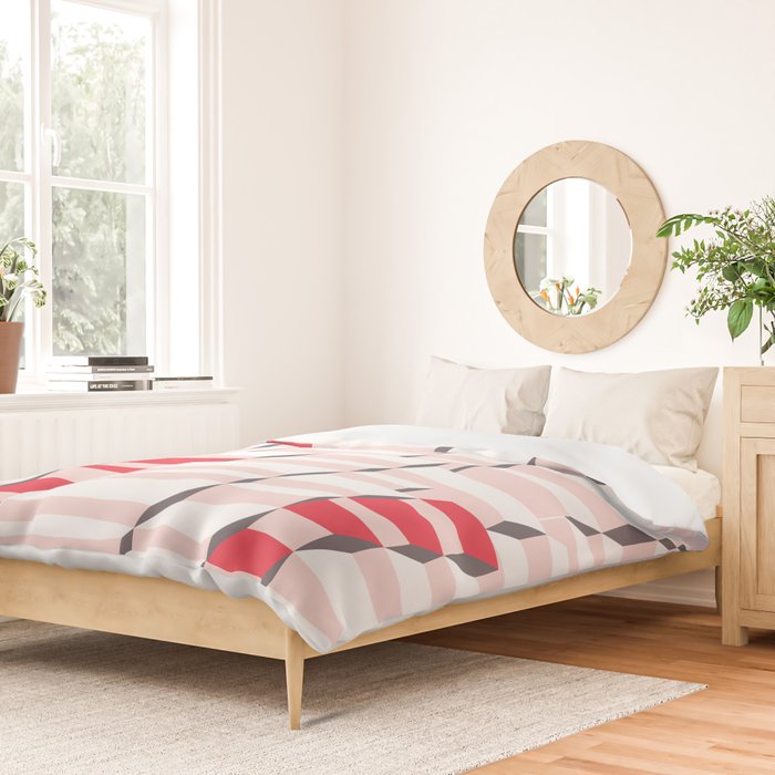 City life always up pearl pink Duvet Cover Gallery Image 2