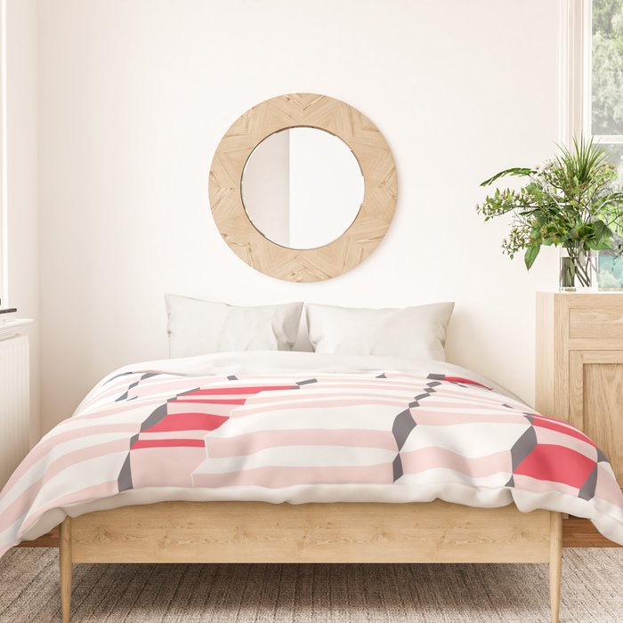 City life always up pearl pink Duvet Cover Gallery Image 3