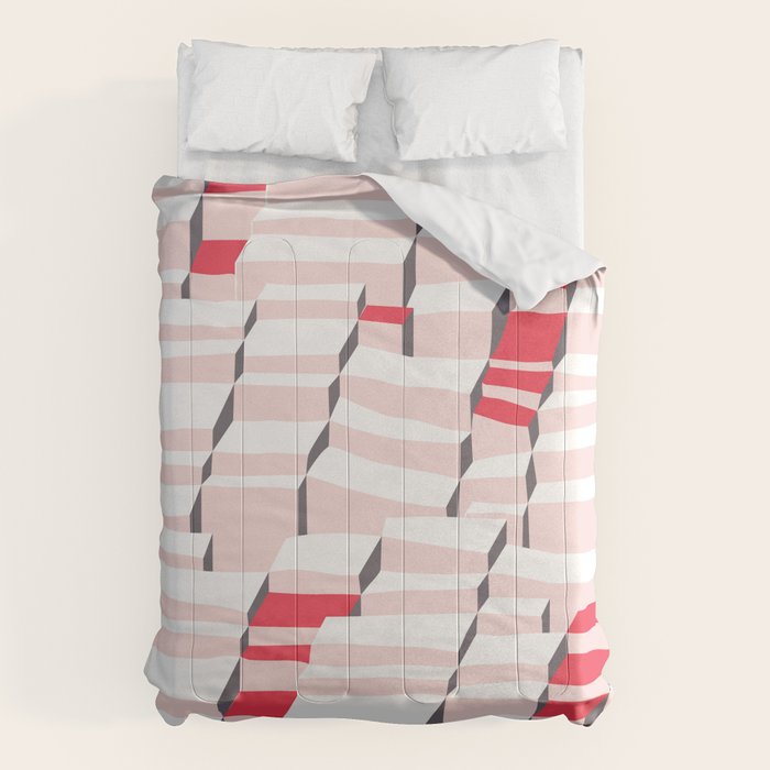 City life always up pearl pink Comforter Gallery Image 1