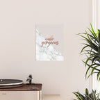 Hello Gorgeous, Rose Gold, Pink, Marble Poster Gallery Image 2