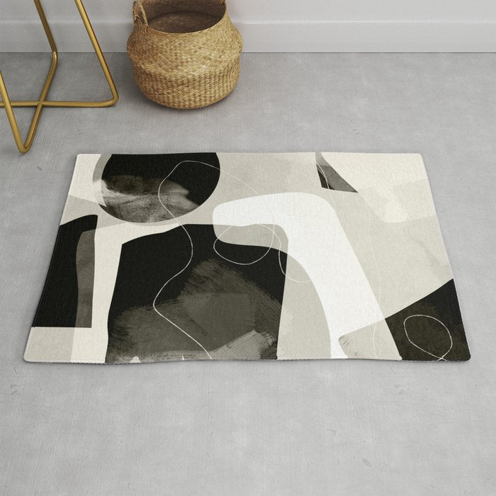 moon shine abstract art Rug Gallery Image 1