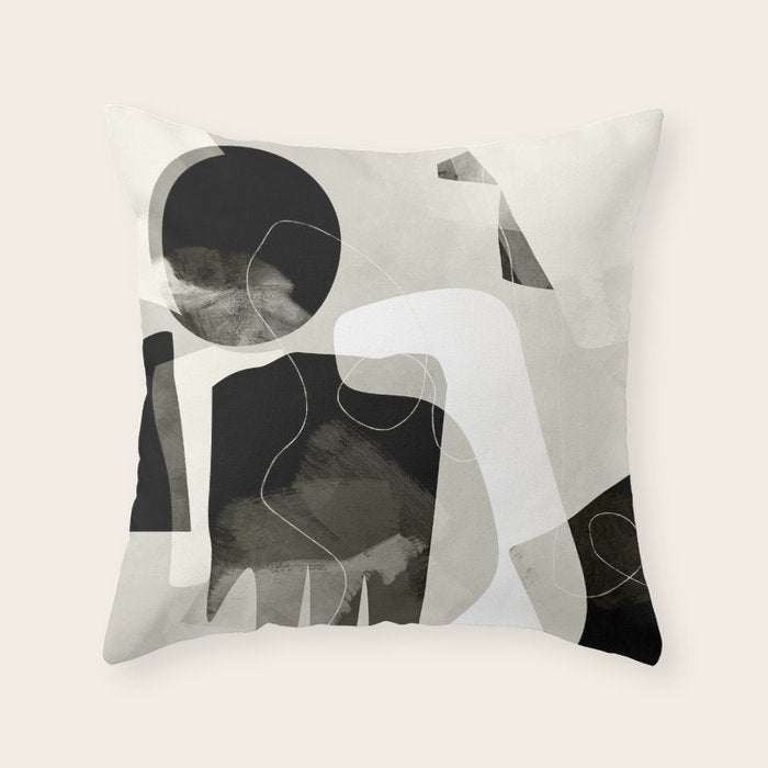 moon shine abstract art Throw Pillow Gallery Image 6