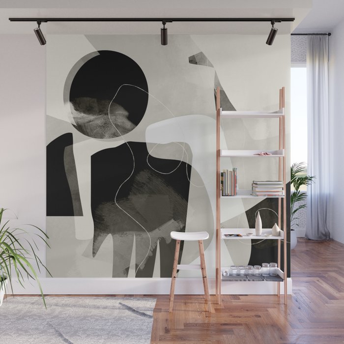 moon shine abstract art Wall Mural Gallery Image 1