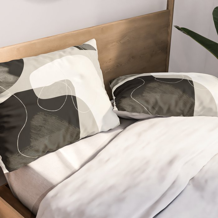 moon shine abstract art Pillow Sham Gallery Image 2