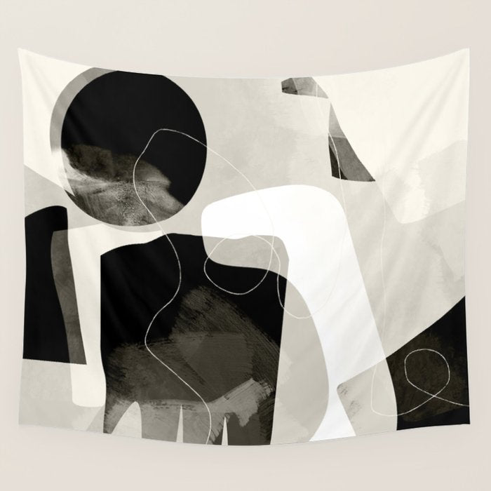 moon shine abstract art Wall Tapestry Gallery Image 4