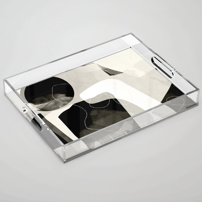 moon shine abstract art Acrylic Tray Gallery Image 1