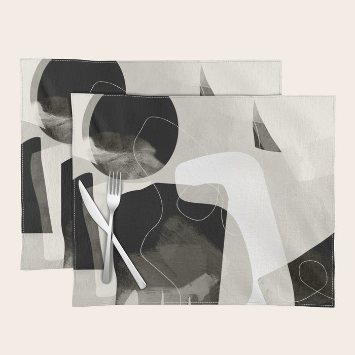 moon shine abstract art Placemat Gallery Image 1