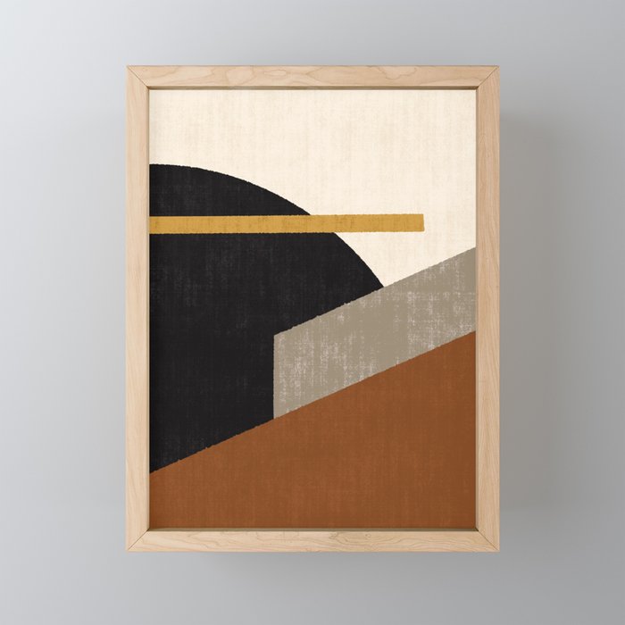 Geometric Compo 1 Filet - terra Mini Art Print Gallery Image 1